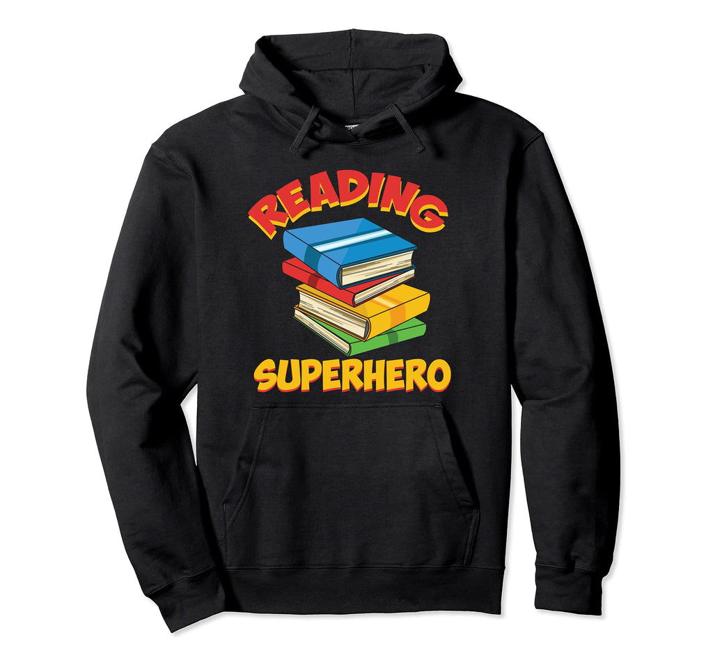 Reading Superhero I Reading Is My Hoodie - Minimalist Print for Adults - T-Shirt, Sweatshirt, Hoodie