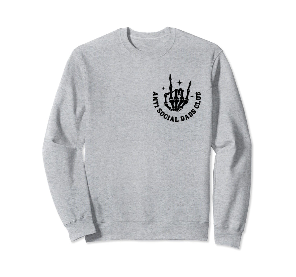 Anti Social Dads Club Groovy Funny Sweatshirt - Custom Art Print Men Women - T-Shirt, Sweatshirt, Hoodie