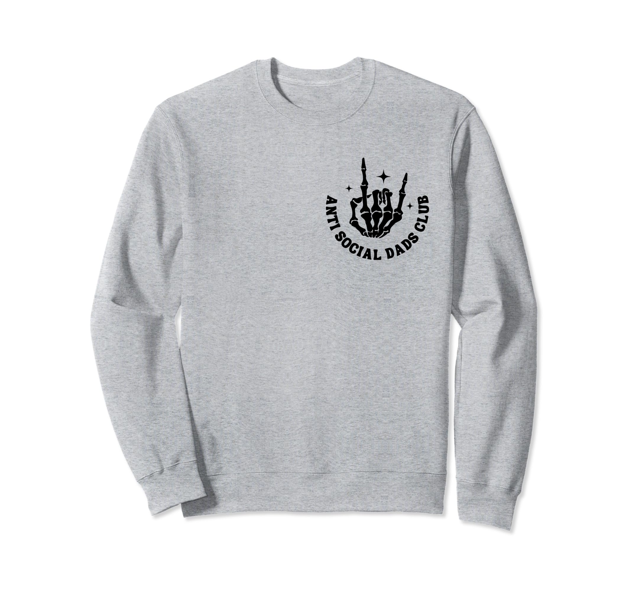 Anti Social Dads Club Groovy Funny Sweatshirt - Custom Art Print Men Women - T-Shirt, Sweatshirt, Hoodie