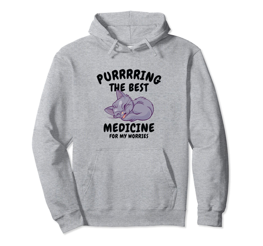 Purring Cat Positivity Cat Lover Self Hoodie - Novelty Apparel Men Women - T-Shirt, Sweatshirt, Hoodie