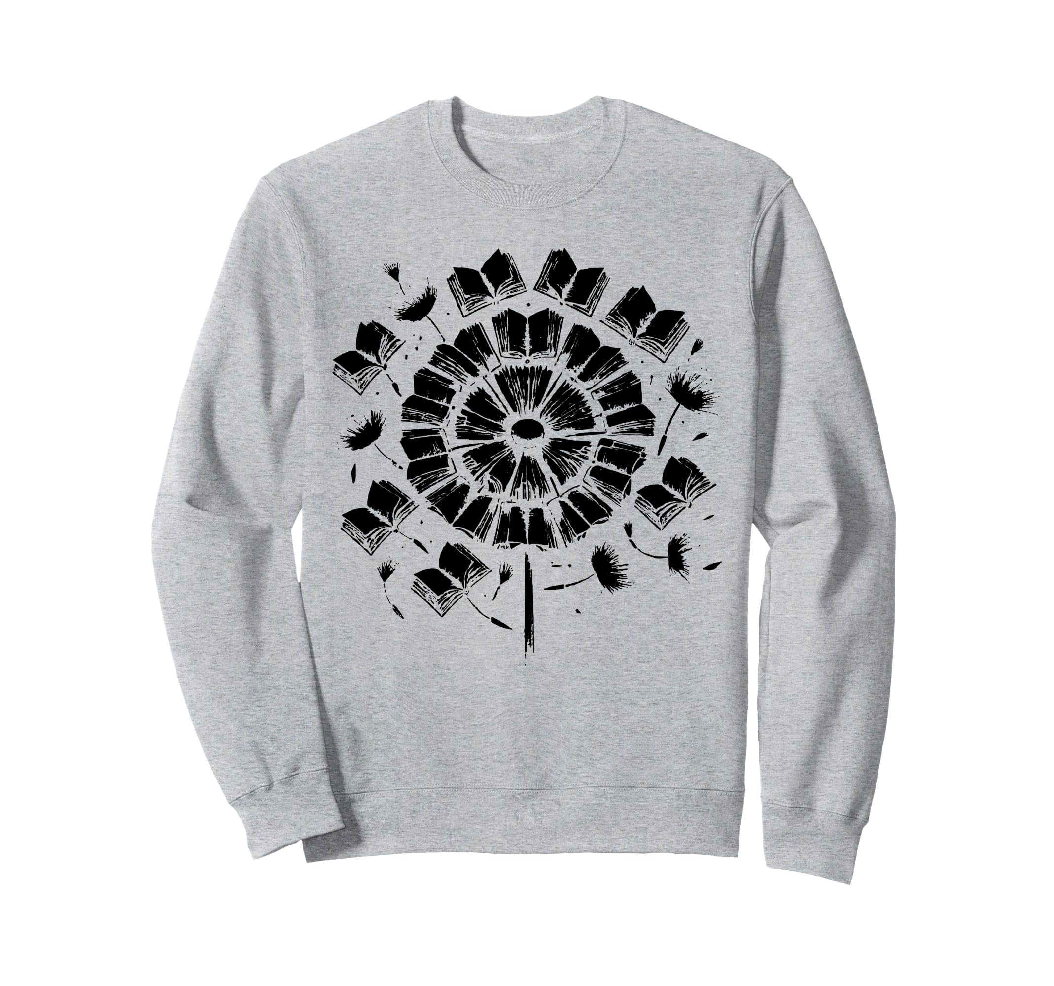 Flower Dandelions Books Library Book Sweatshirt - Graphic Print for Adults - T-Shirt, Sweatshirt, Hoodie