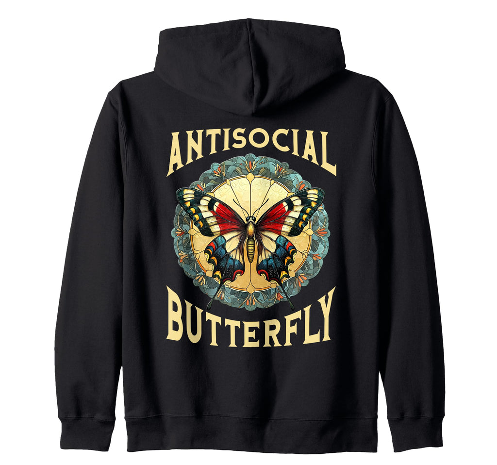 Antisocial Butterfly Gift Sweatshirt - Novelty Apparel for Adults - T-Shirt, Sweatshirt, Hoodie