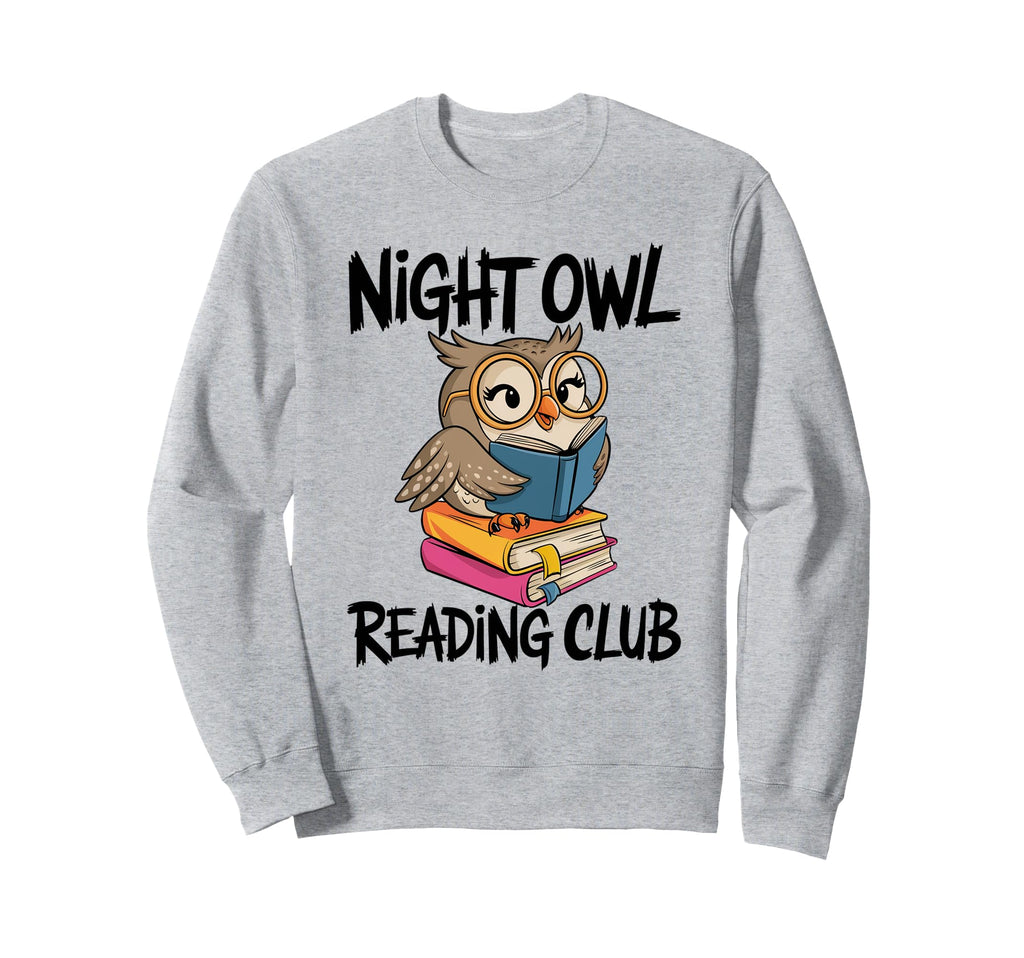 Funny Owl Reading Club Bookworm Sweatshirt - Streetwear Style for Adults - T-Shirt, Sweatshirt, Hoodie