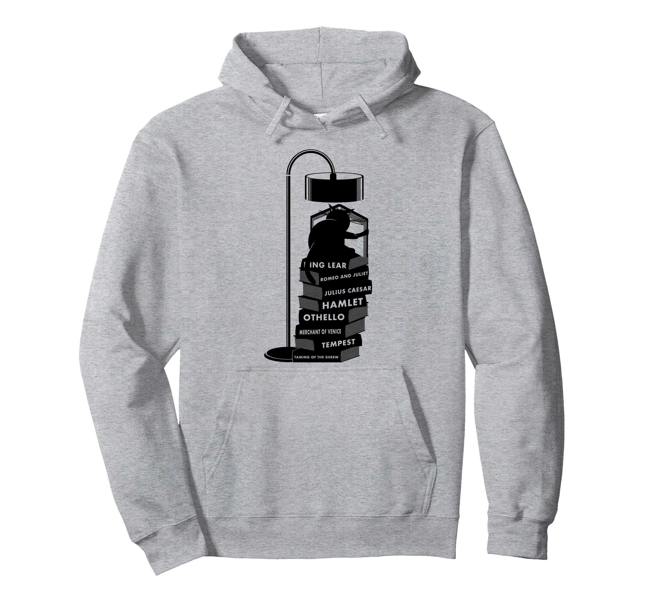 Shakespeare Cat Reading Books Hoodie - Streetwear Style Men Women - T-Shirt, Sweatshirt, Hoodie