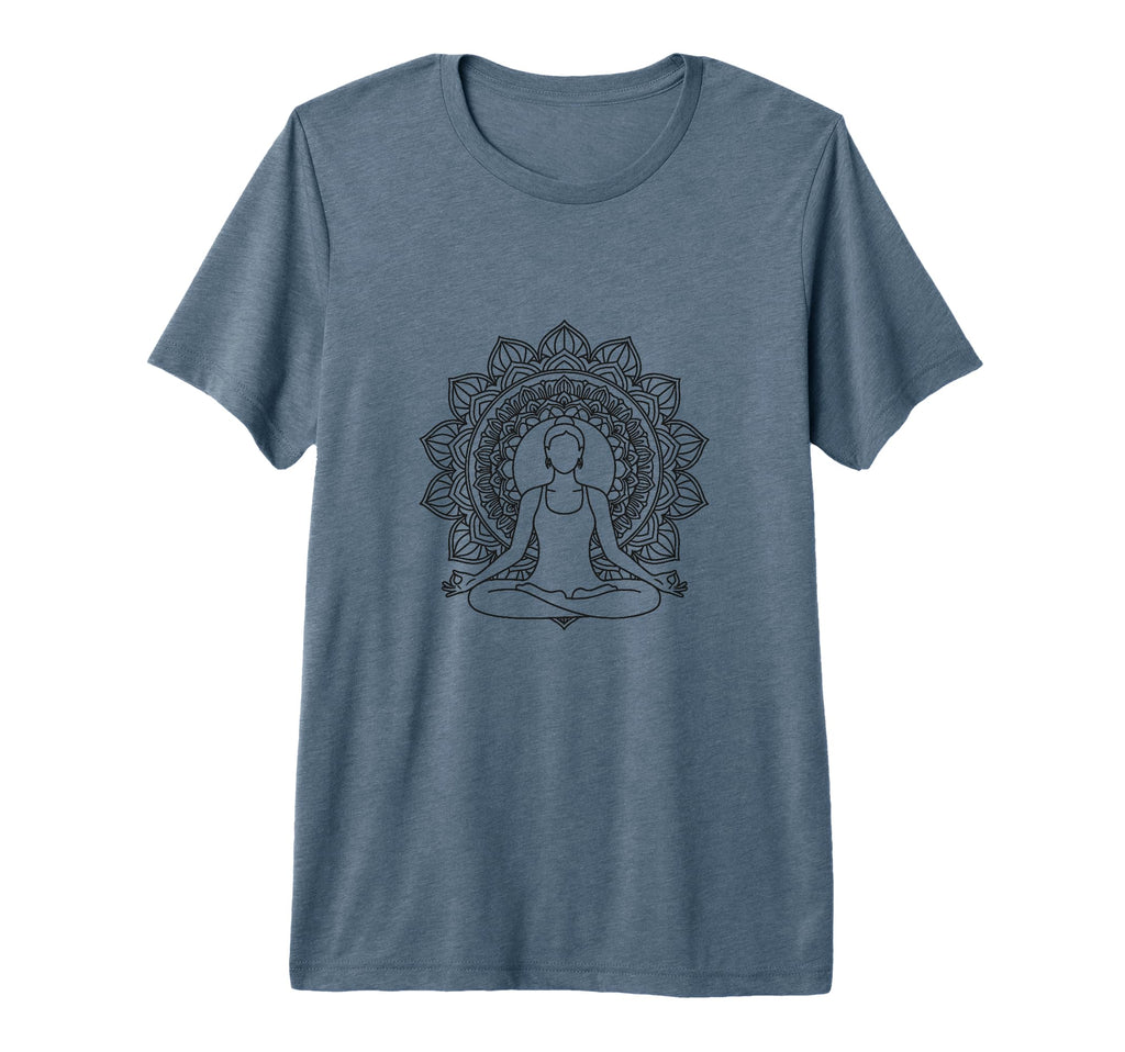 Mandala Yoga Meditation Pose Mindfulness T-Shirt - Graphic Print Unisex - T-Shirt, Sweatshirt, Hoodie