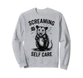 Funny Opossum Raccoon Screaming Is Sweatshirt - Custom Art Print Men Women - T-Shirt, Sweatshirt, Hoodie