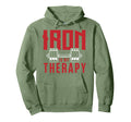 Iron Is My Therapy Gym Motivational Hoodie - Streetwear Style for Adults - T-Shirt, Sweatshirt, Hoodie
