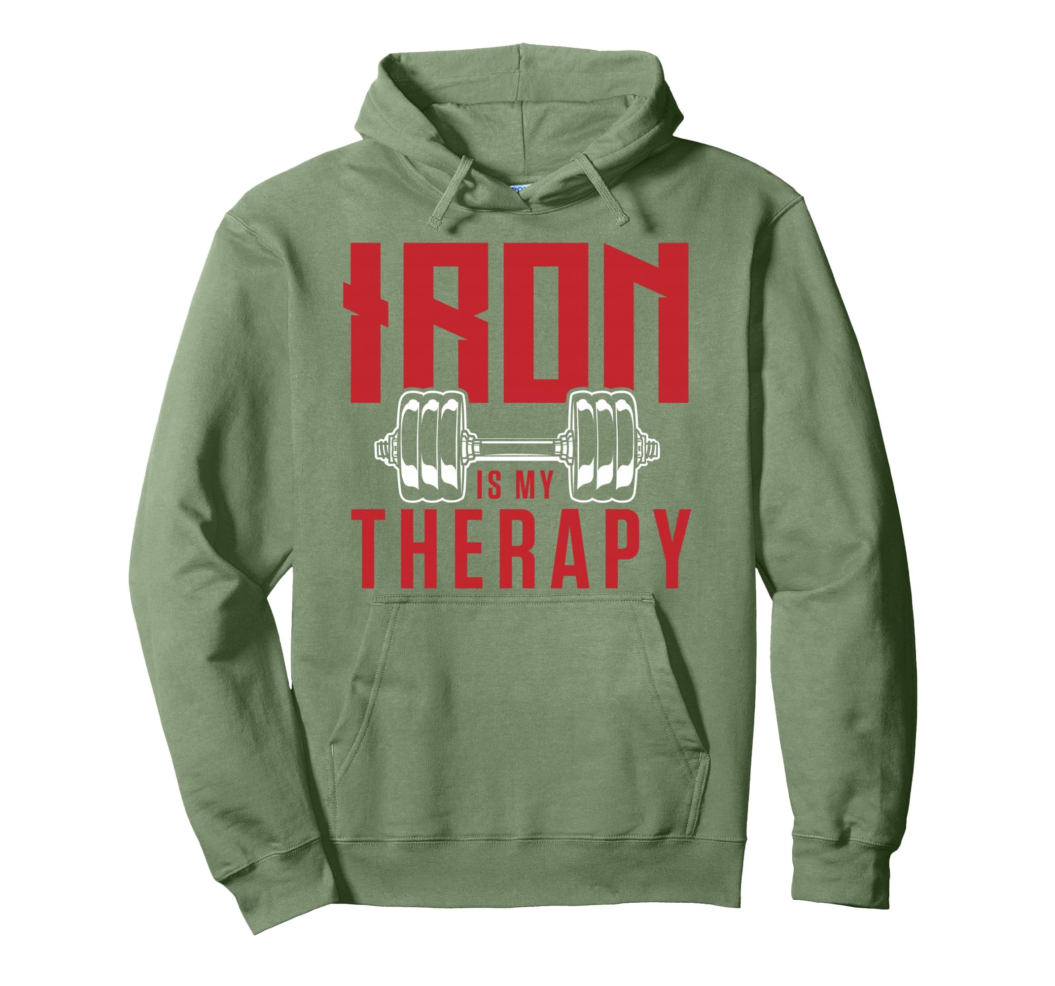 Iron Is My Therapy Gym Motivational Hoodie - Streetwear Style for Adults - T-Shirt, Sweatshirt, Hoodie