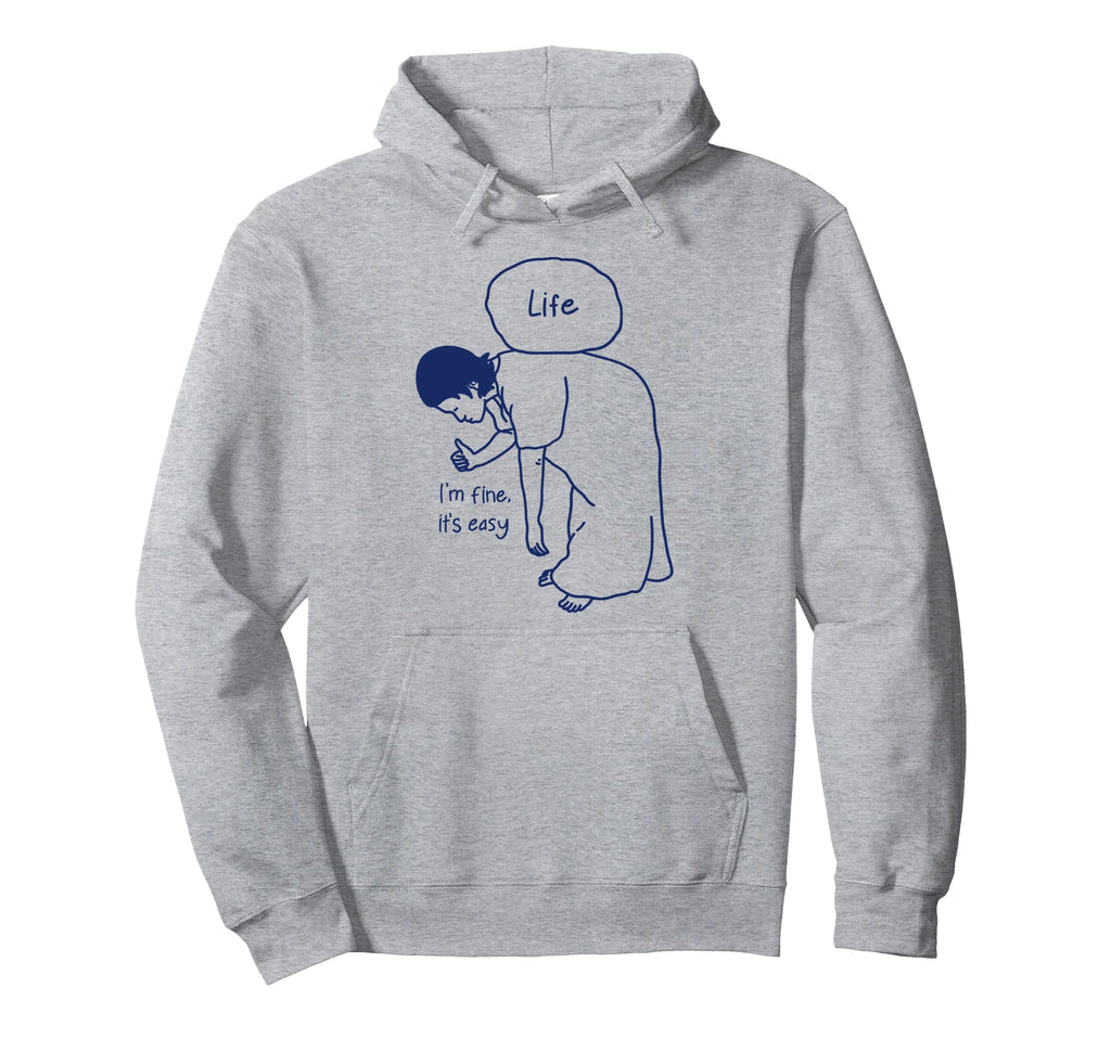 Im Fine Its Easy Mental Health Hoodie - Trendy Graphic Unisex - T-Shirt, Sweatshirt, Hoodie