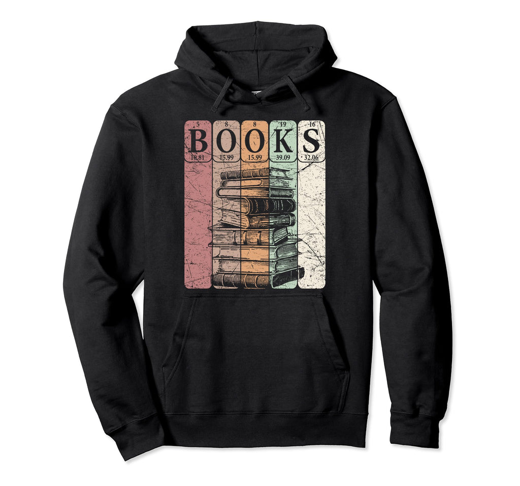 Book Reader Periodic Table Elements Nerd Hoodie - Graphic Print for Adults - T-Shirt, Sweatshirt, Hoodie