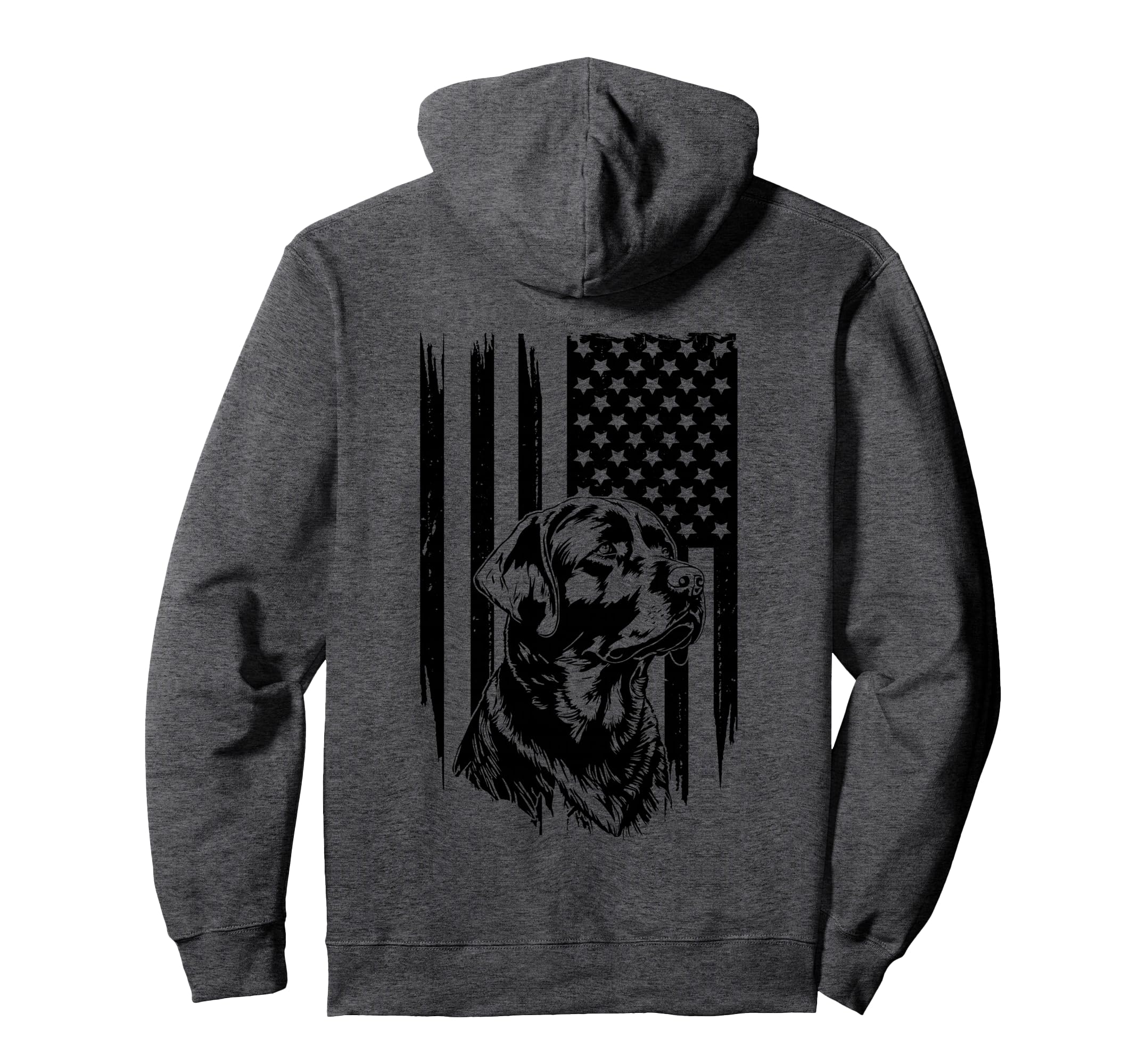 American Flag Labrador Retriever Dog Hoodie - Novelty Apparel Unisex - T-Shirt, Sweatshirt, Hoodie