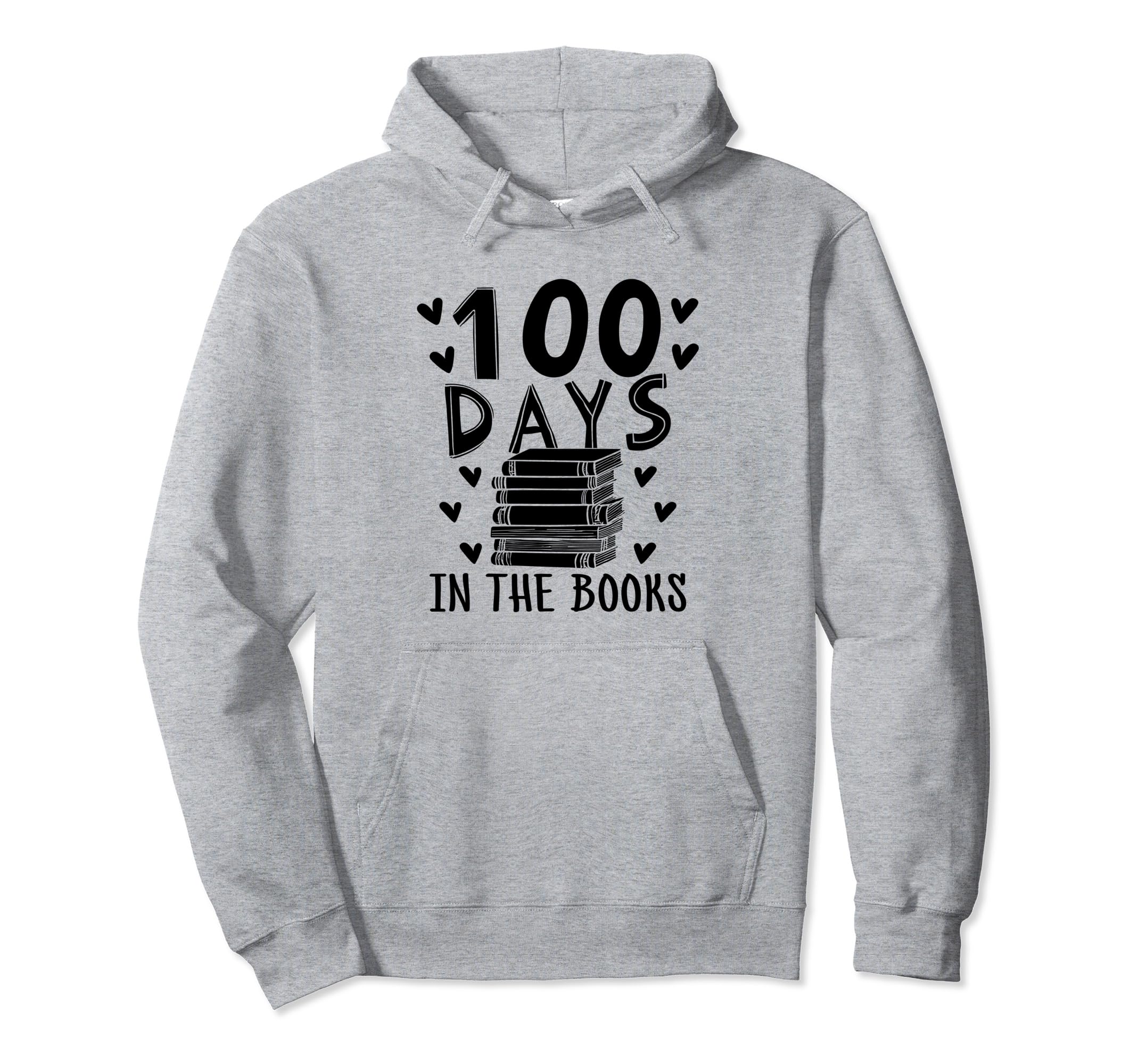 100 Days Books Book Reading Bookworm Hoodie - Aesthetic Graphic for Adults - T-Shirt, Sweatshirt, Hoodie
