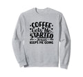 Coffee Gets Me Started Jesus Sweatshirt - Casual Everyday Wear Unisex - T-Shirt, Sweatshirt, Hoodie