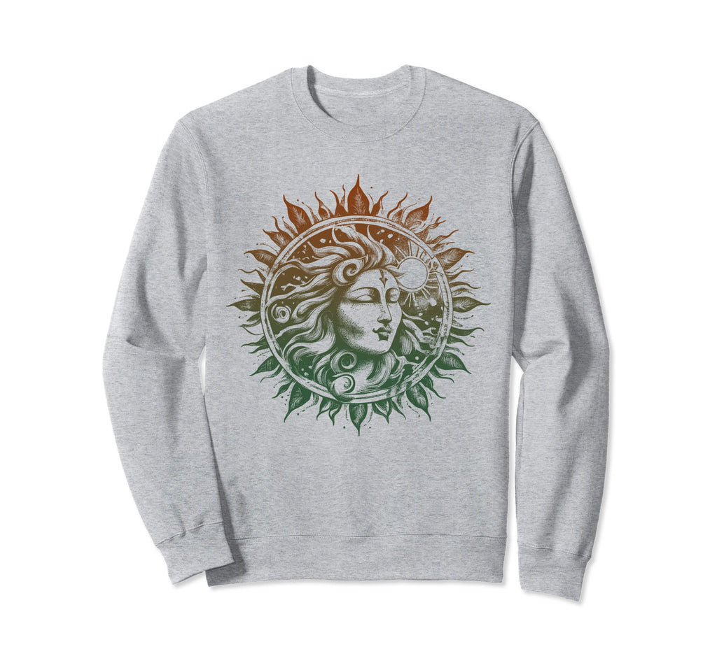 Sun Face Mandala Zen Meditation Sweatshirt - Streetwear Style Men Women - T-Shirt, Sweatshirt, Hoodie
