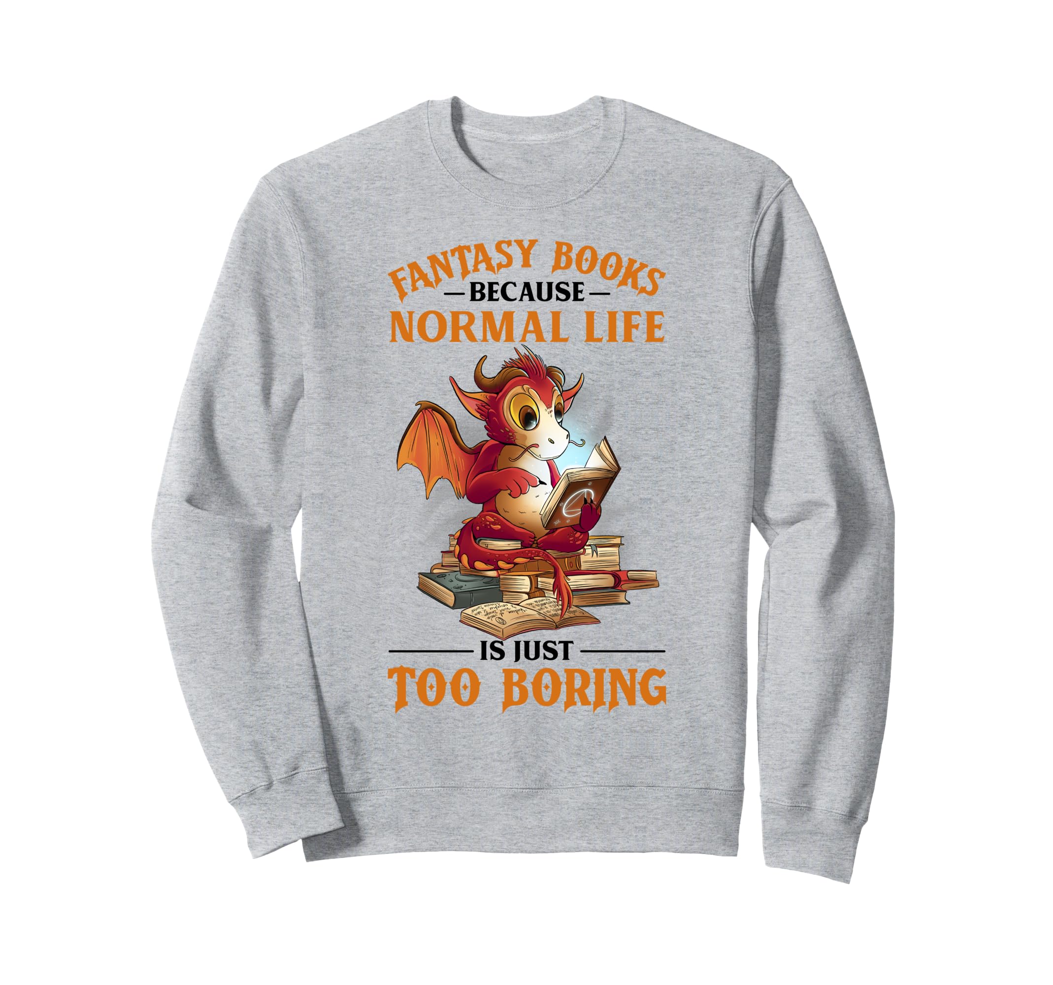 Reading Dragon Booktok Book Lover Sweatshirt - Graphic Print Men Women - T-Shirt, Sweatshirt, Hoodie