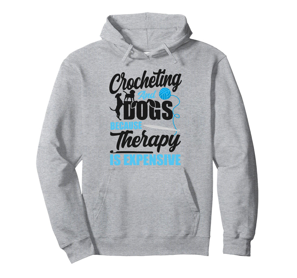Crocheting Dog Crocheting And Dogs Hoodie - Minimalist Print Men Women - T-Shirt, Sweatshirt, Hoodie