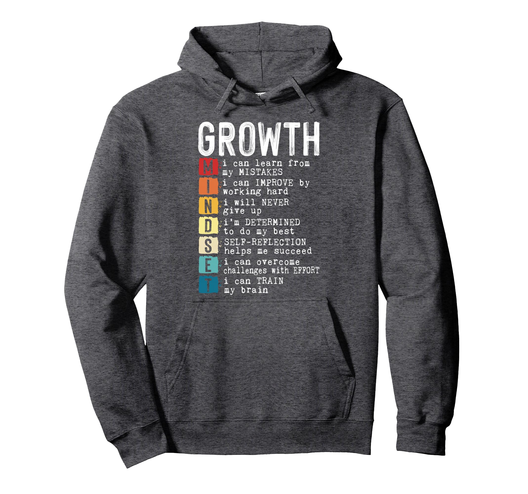 Growth Mindset Definition Positive Hoodie - Novelty Apparel for Adults - T-Shirt, Sweatshirt, Hoodie