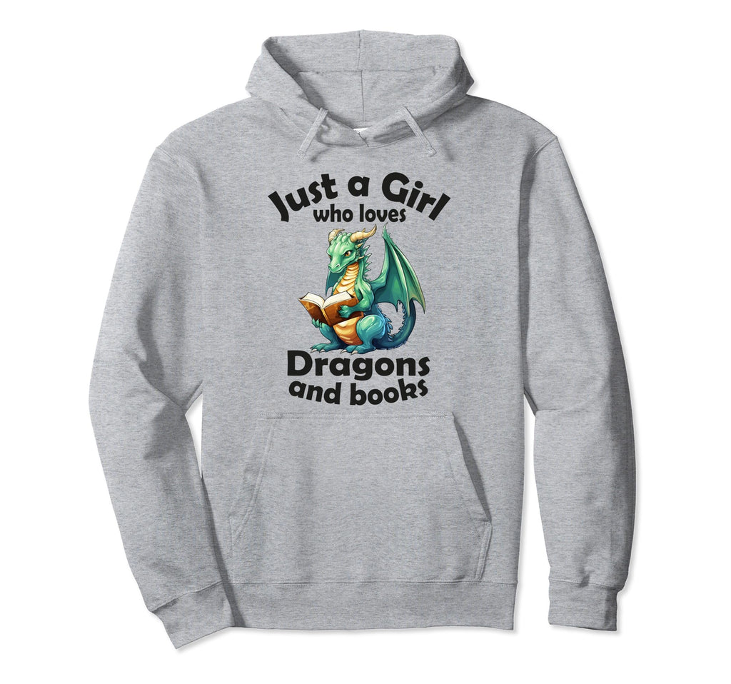 Just Who Loves Dragons And Books Hoodie - Novelty Apparel Men Women - T-Shirt, Sweatshirt, Hoodie