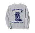 Professional Overthinker Raccoon Sweatshirt - Novelty Apparel for Adults - T-Shirt, Sweatshirt, Hoodie