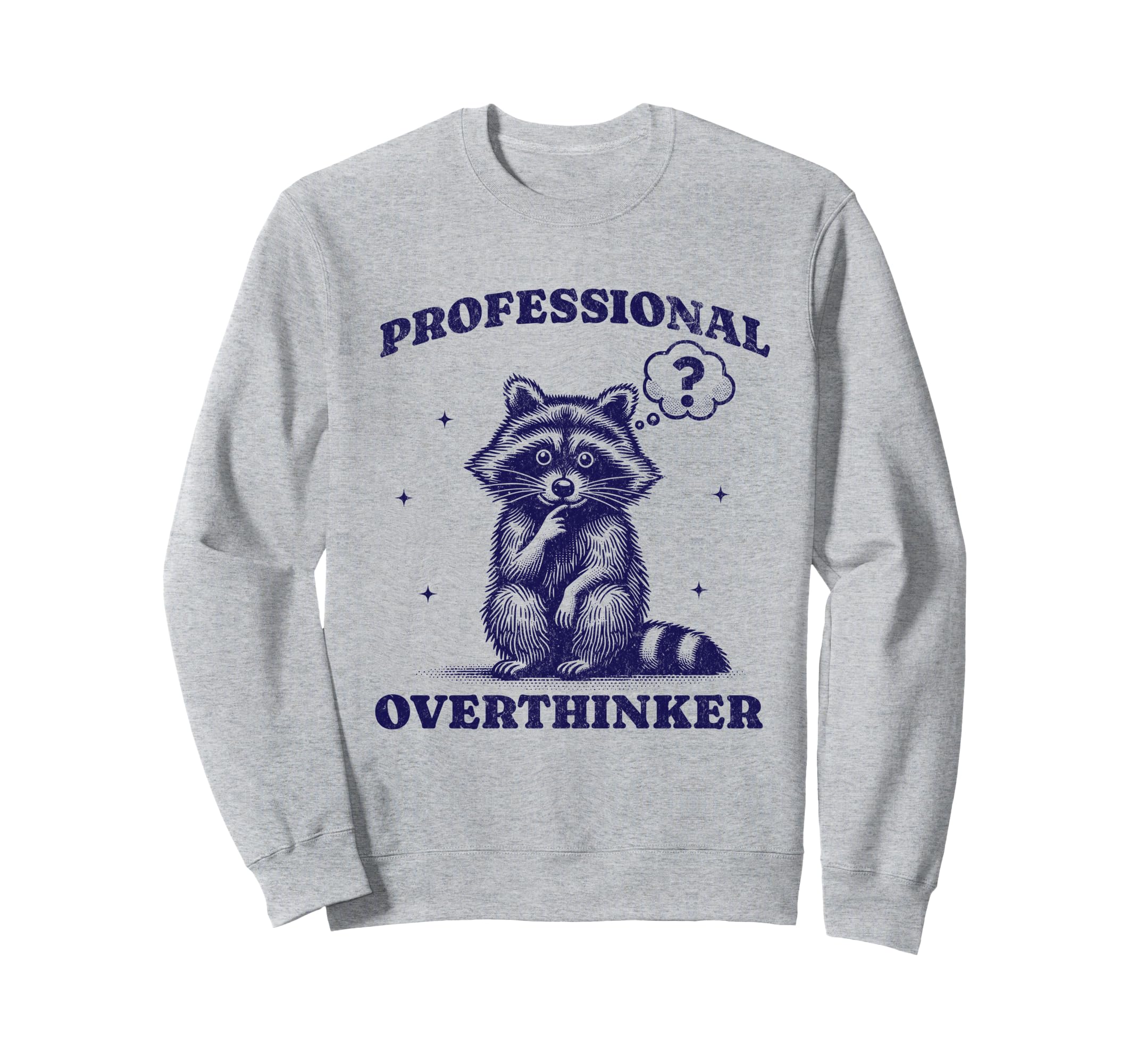 Professional Overthinker Raccoon Sweatshirt - Novelty Apparel for Adults - T-Shirt, Sweatshirt, Hoodie