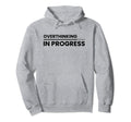 Overthinking Progress Introvert Hoodie - Minimalist Print for Adults - T-Shirt, Sweatshirt, Hoodie