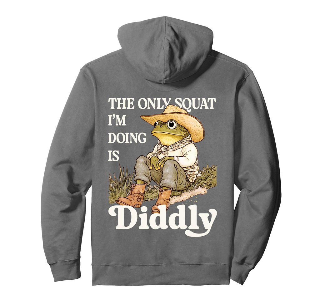 Frog Toad Cowboy Western Only Squat Im Hoodie - Unique Graphic for Adults - T-Shirt, Sweatshirt, Hoodie