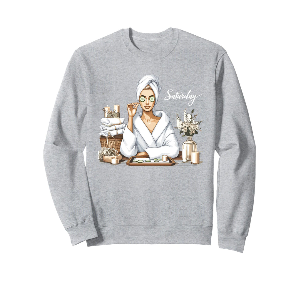 Saturday Spa Day Diva Self Care Self Sweatshirt - Minimalist Print Unisex - T-Shirt, Sweatshirt, Hoodie