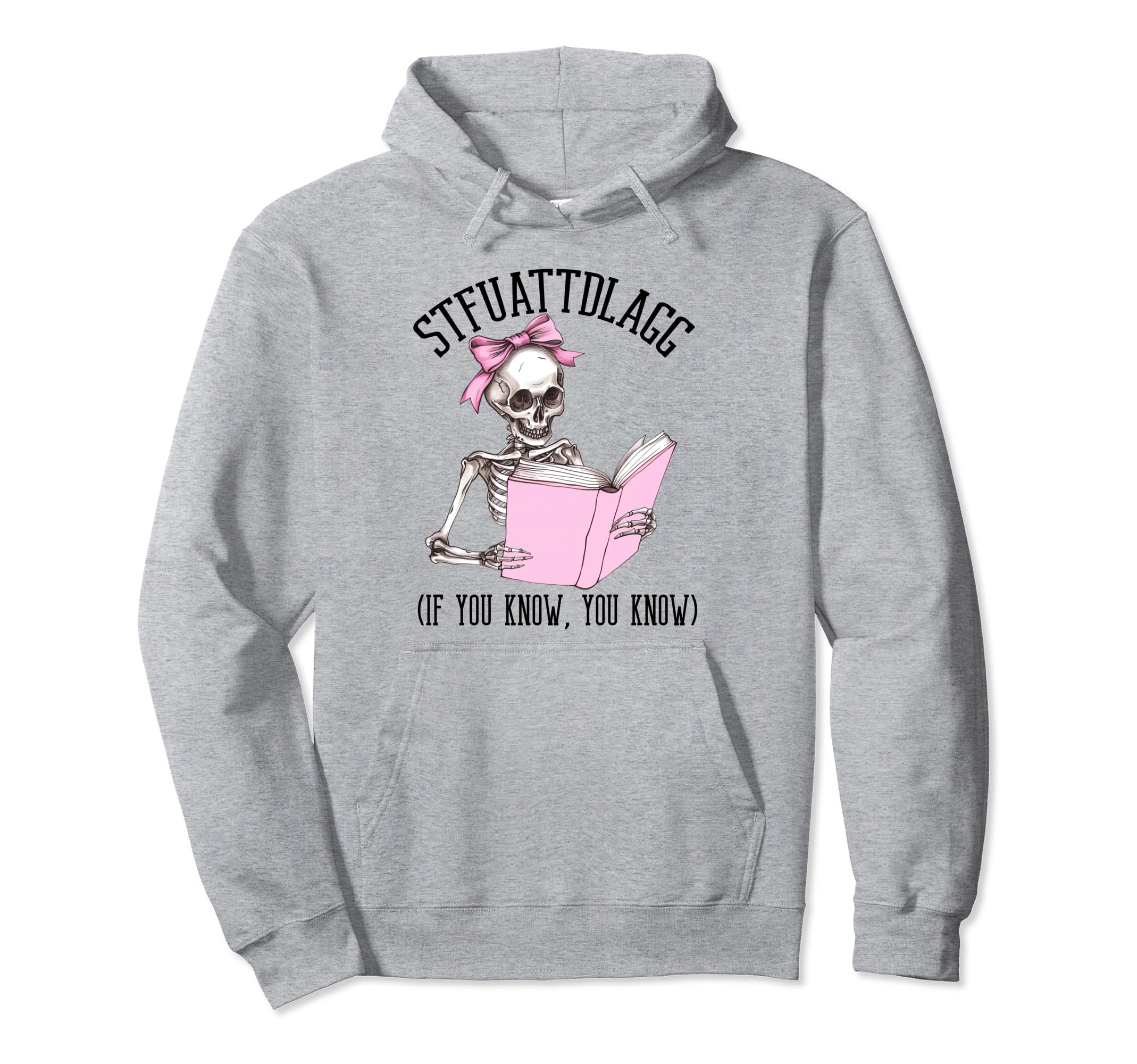 Dirty Romance Skeleton Reading Hoodie - Casual Everyday Wear Men Women - T-Shirt, Sweatshirt, Hoodie