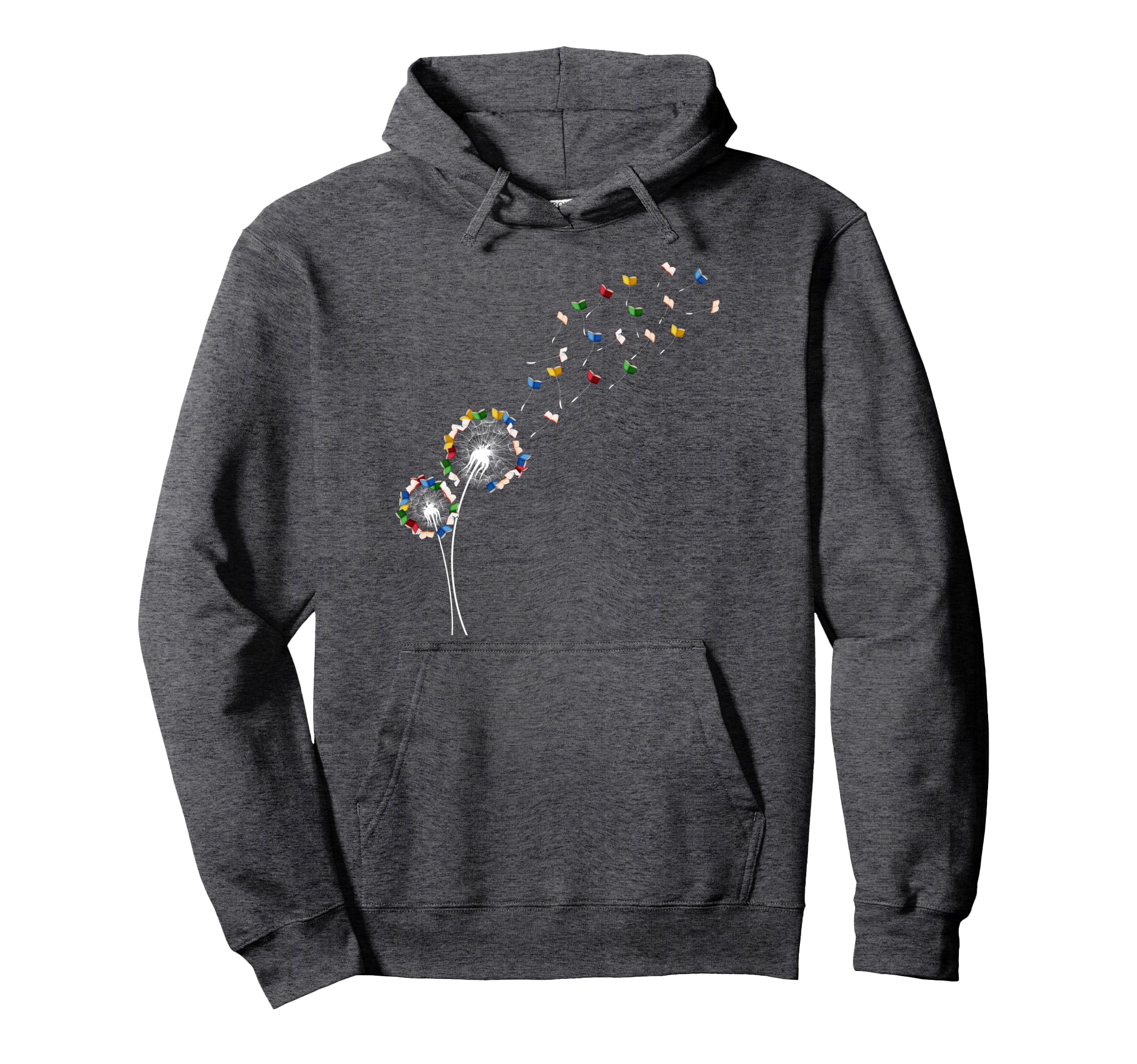 Book Lovers Dandelion Books Image Hoodie - Unique Graphic Men Women - T-Shirt, Sweatshirt, Hoodie