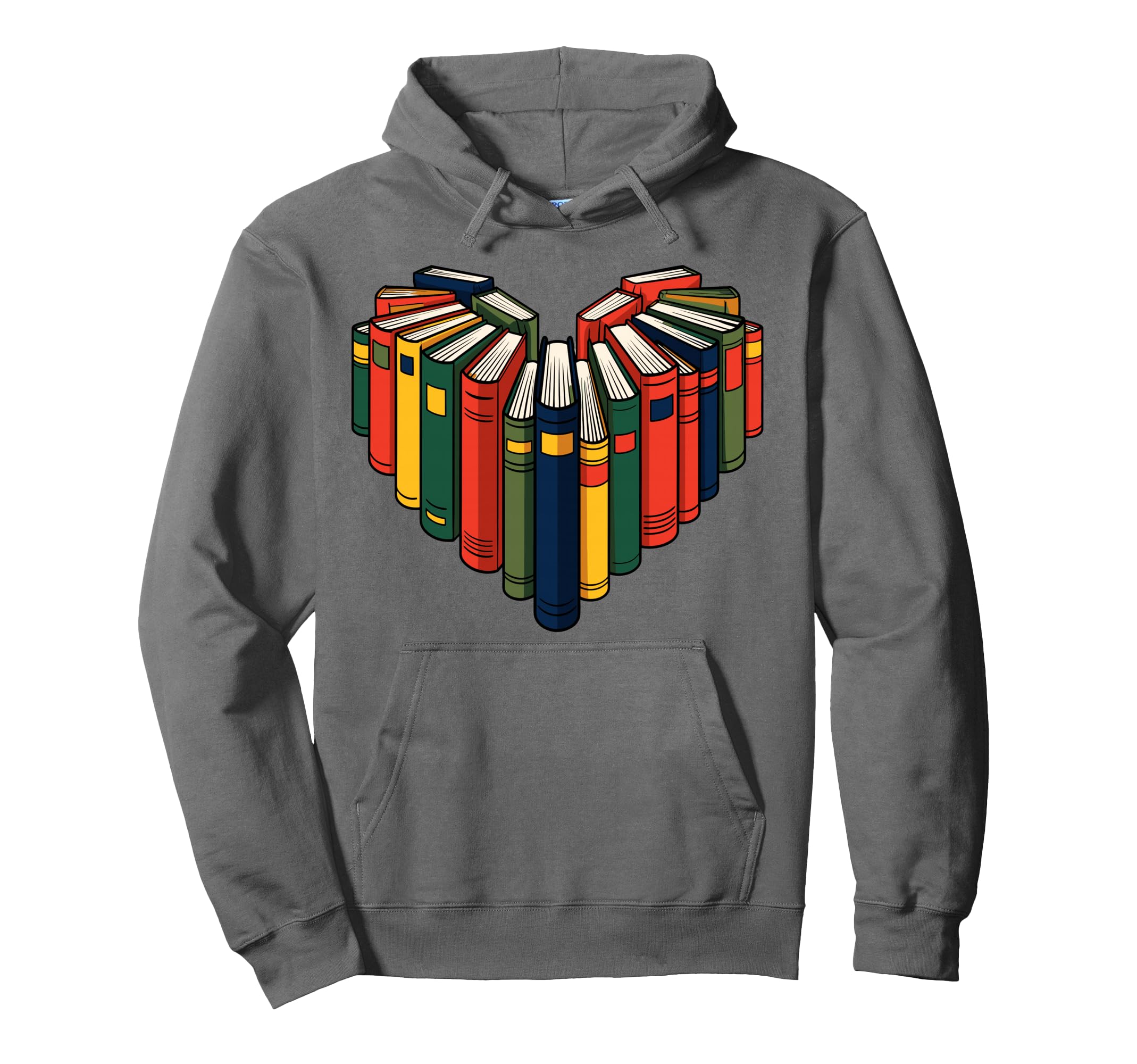 Book Lover Heart Shape Bookish Hoodie - Streetwear Style for Adults - T-Shirt, Sweatshirt, Hoodie