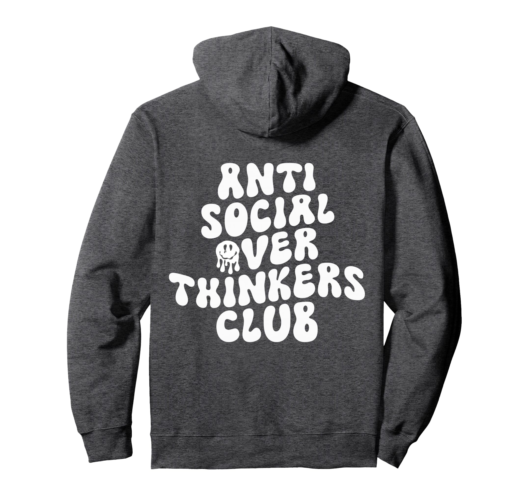 Anti Social Over Thinkers Club Hoodie - Fun Novelty Design for Adults - T-Shirt, Sweatshirt, Hoodie