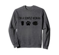 Funny Im Simple Coffee Dog Sweatshirt - Casual Everyday Wear for Adults - T-Shirt, Sweatshirt, Hoodie