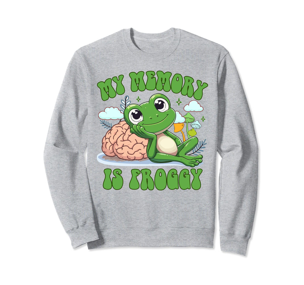 Brain Frog Mental Health Depression Sweatshirt - Minimalist Print Unisex - T-Shirt, Sweatshirt, Hoodie