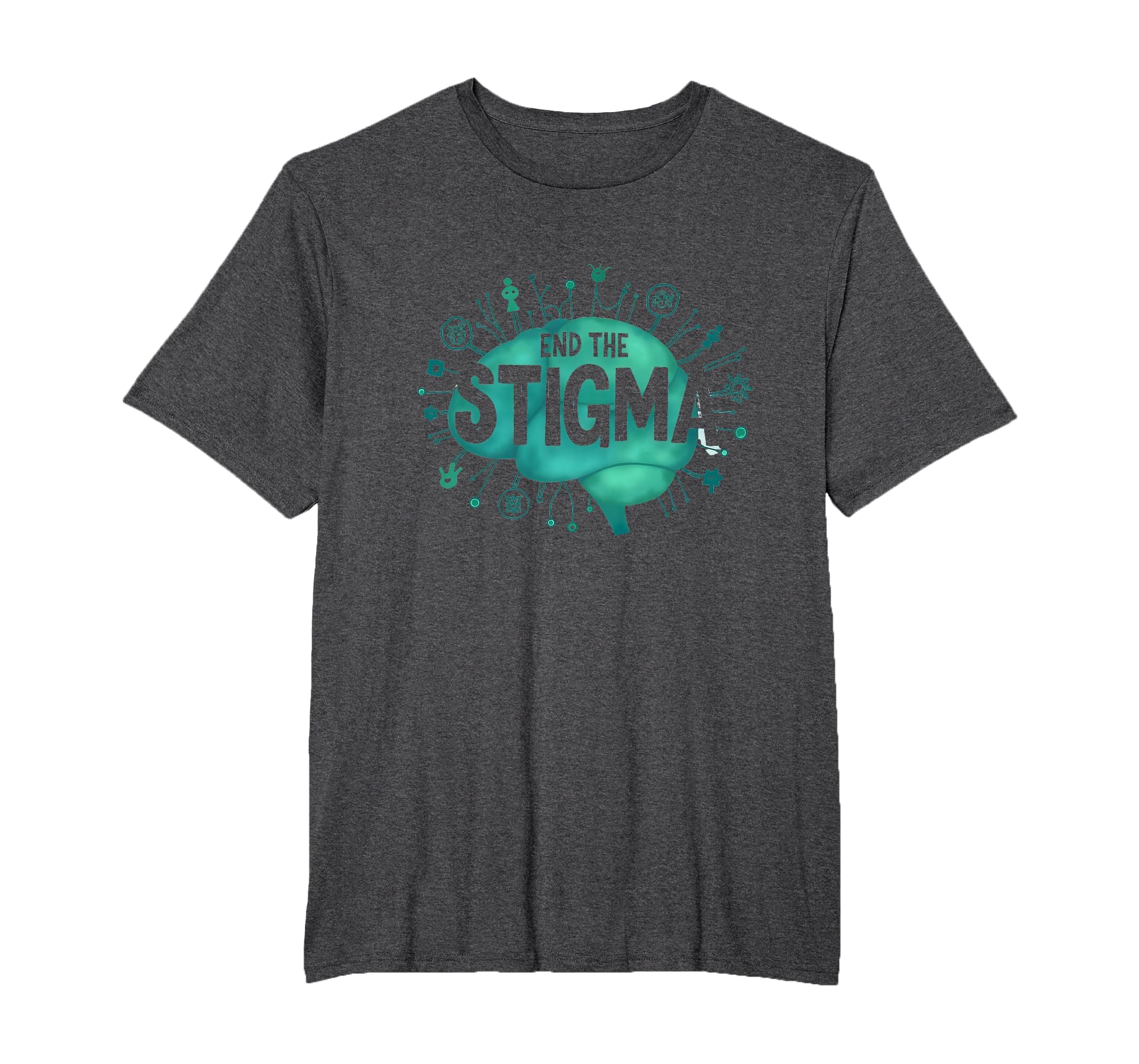End Stigma Mental Health Awareness T-Shirt - Novelty Apparel for Adults - T-Shirt, Sweatshirt, Hoodie