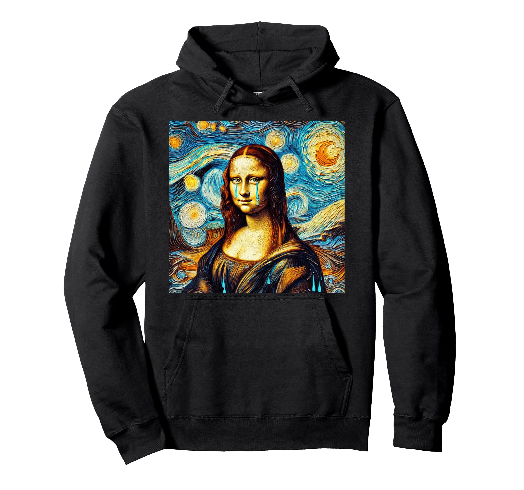 Lisa Crying Van Gogh Art Mental Health Hoodie - Custom Art Print Unisex - T-Shirt, Sweatshirt, Hoodie