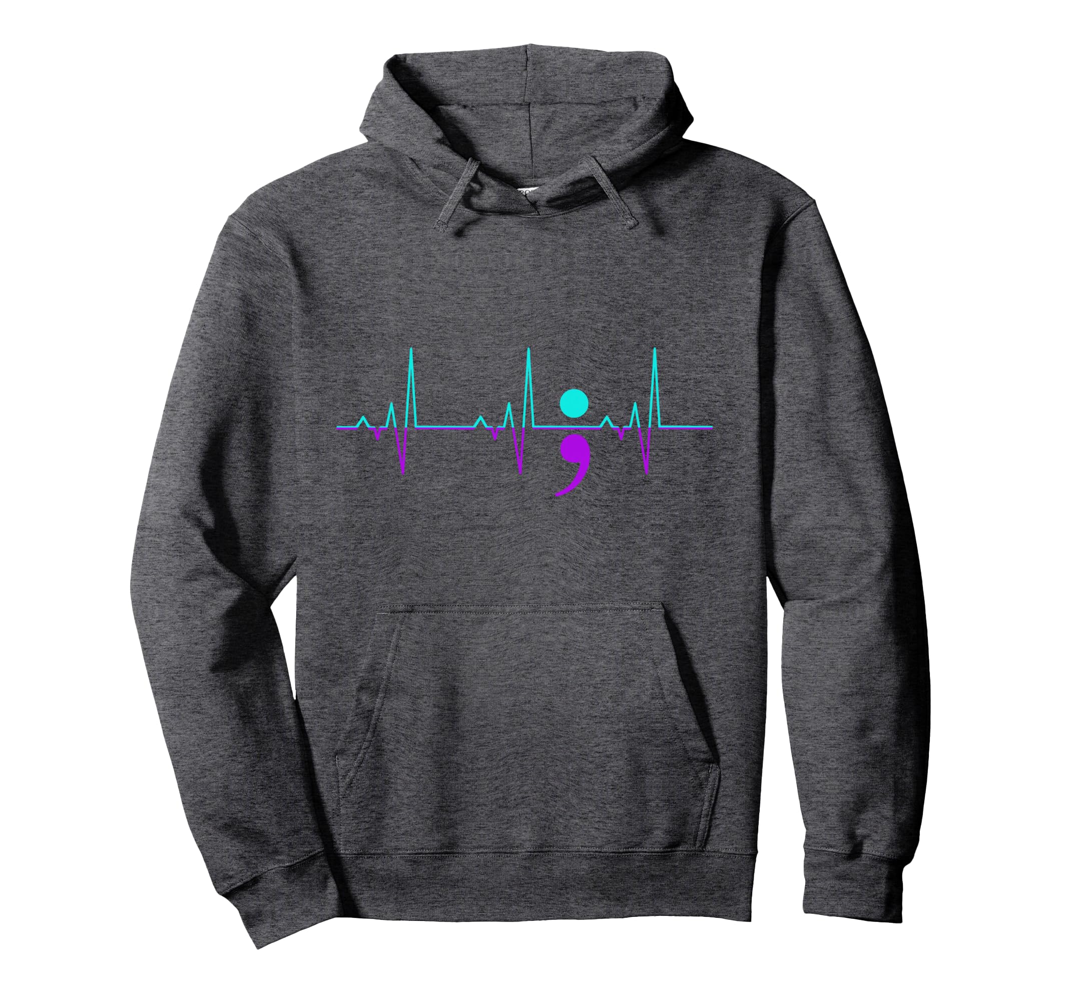 Suicide Awareness Heartbeat Happy Hoodie - Novelty Apparel for Adults - T-Shirt, Sweatshirt, Hoodie