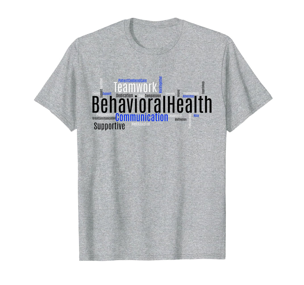 Behavioral Health Team Word Cloud T-Shirt - Novelty Apparel for Adults - T-Shirt, Sweatshirt, Hoodie