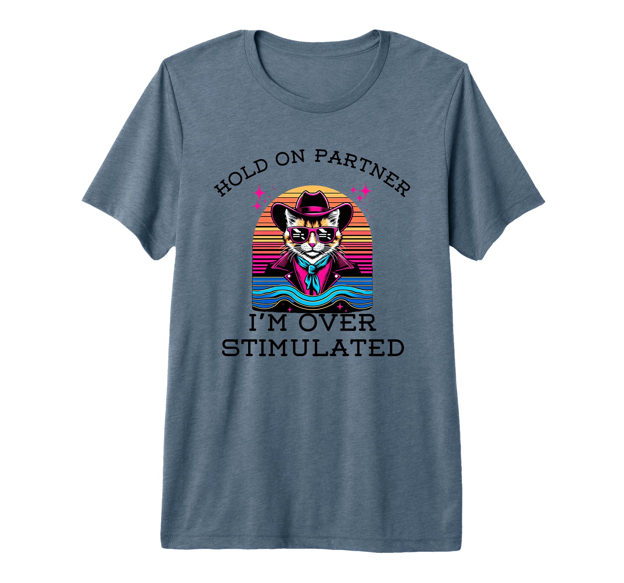 Hold Partner Im Overstimulated Funny T-Shirt - Aesthetic Graphic Unisex - T-Shirt, Sweatshirt, Hoodie