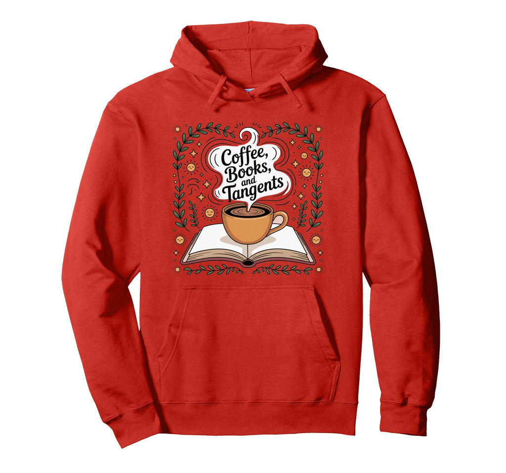 Coffee Books And Tangents Adhd Coffee Hoodie - Trendy Graphic Men Women - T-Shirt, Sweatshirt, Hoodie