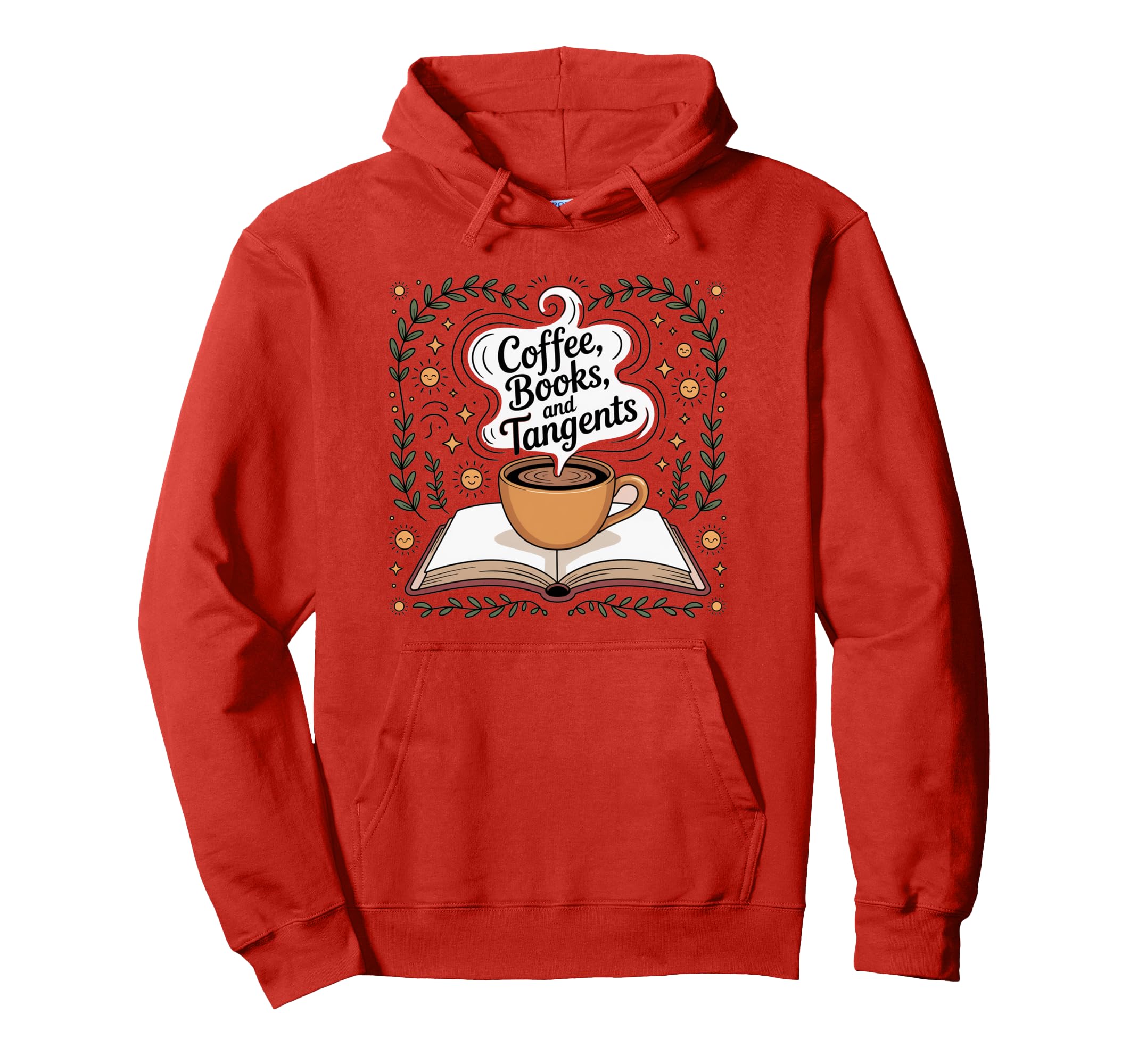 Coffee Books And Tangents Adhd Coffee Hoodie - Trendy Graphic Men Women - T-Shirt, Sweatshirt, Hoodie
