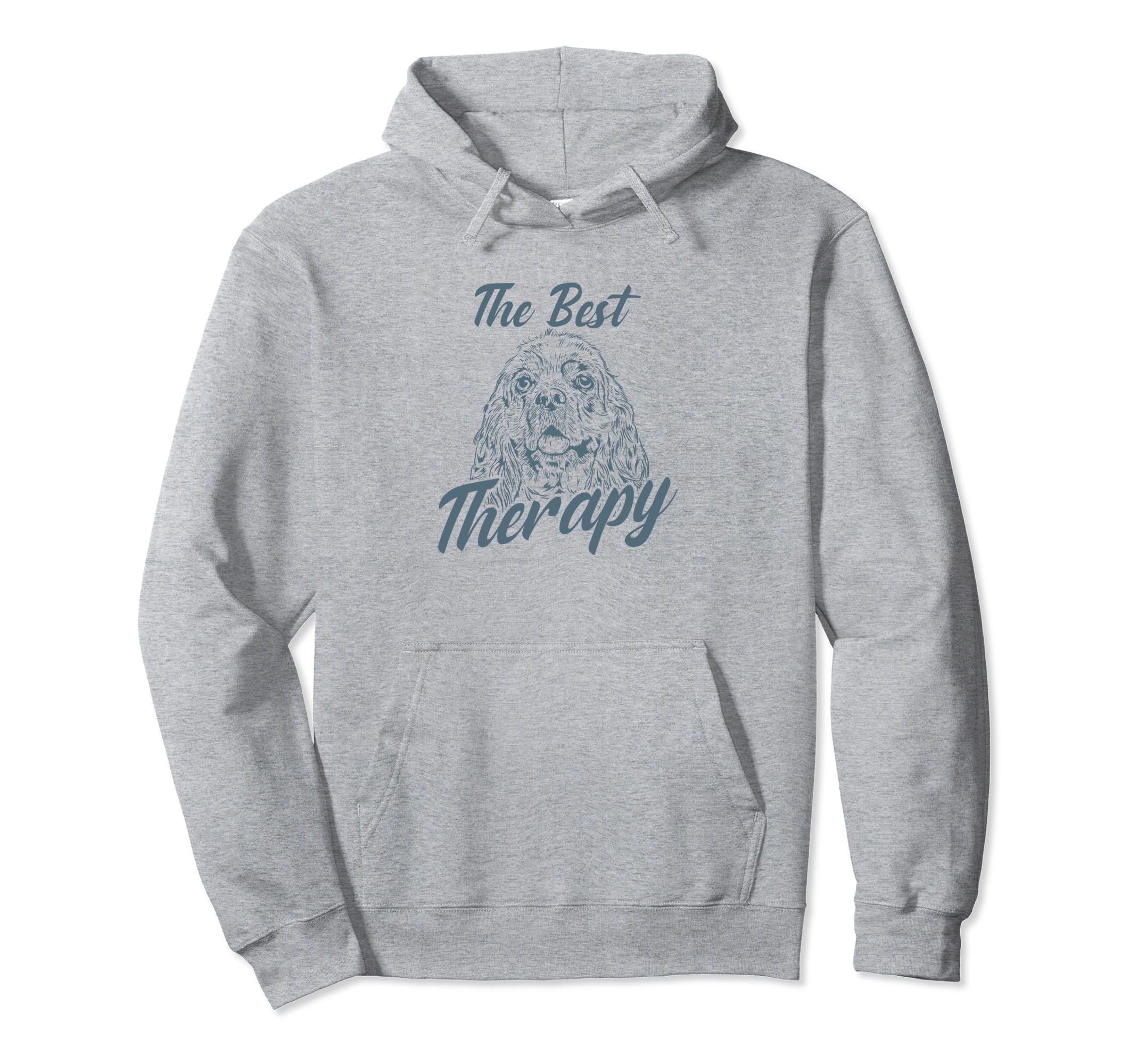 Best Therapy Cocker Spaniel Dog Hoodie - Aesthetic Graphic Unisex - T-Shirt, Sweatshirt, Hoodie