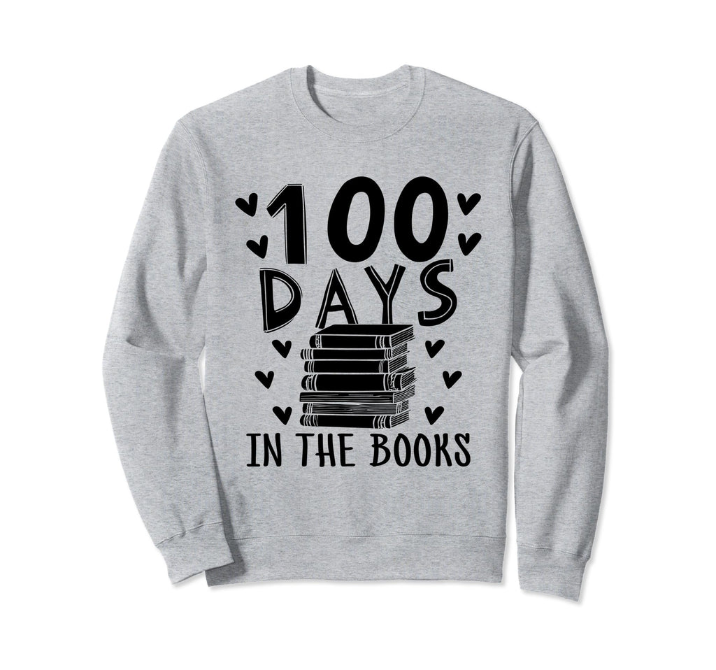 100 Days Books Book Reading Sweatshirt - Custom Art Print Men Women - T-Shirt, Sweatshirt, Hoodie