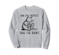 Ban Fascists Save Books Cat Reader Sweatshirt - Minimalist Print Men Women - T-Shirt, Sweatshirt, Hoodie