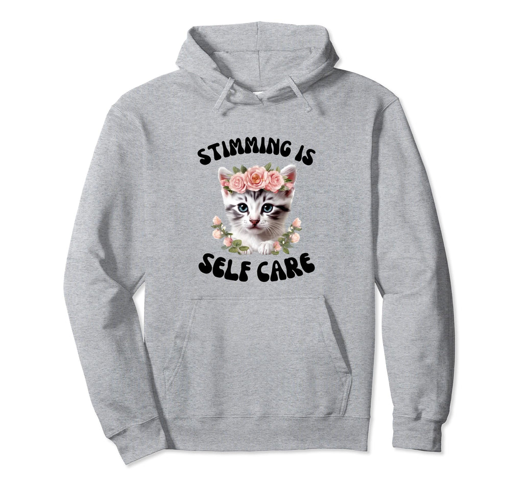 Stimming Is Self Care Kitten Autism Stims Hoodie - Graphic Print Men Women - T-Shirt, Sweatshirt, Hoodie
