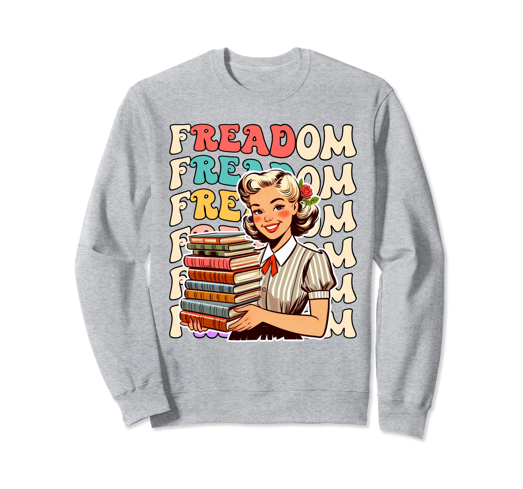 Reading Book Lover Freedom Library Sweatshirt - Graphic Print for Adults - T-Shirt, Sweatshirt, Hoodie