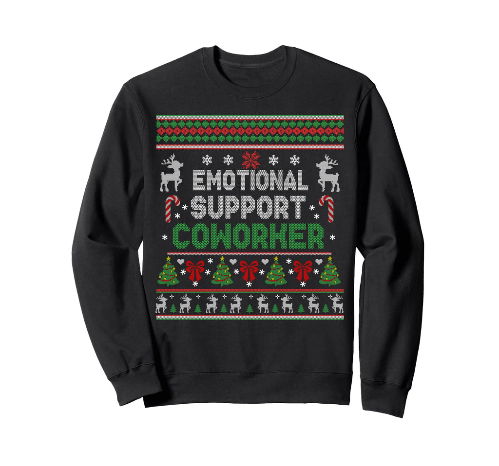 Emotional Support Coworker Funny Ugly Sweatshirt - Streetwear Style Unisex - T-Shirt, Sweatshirt, Hoodie