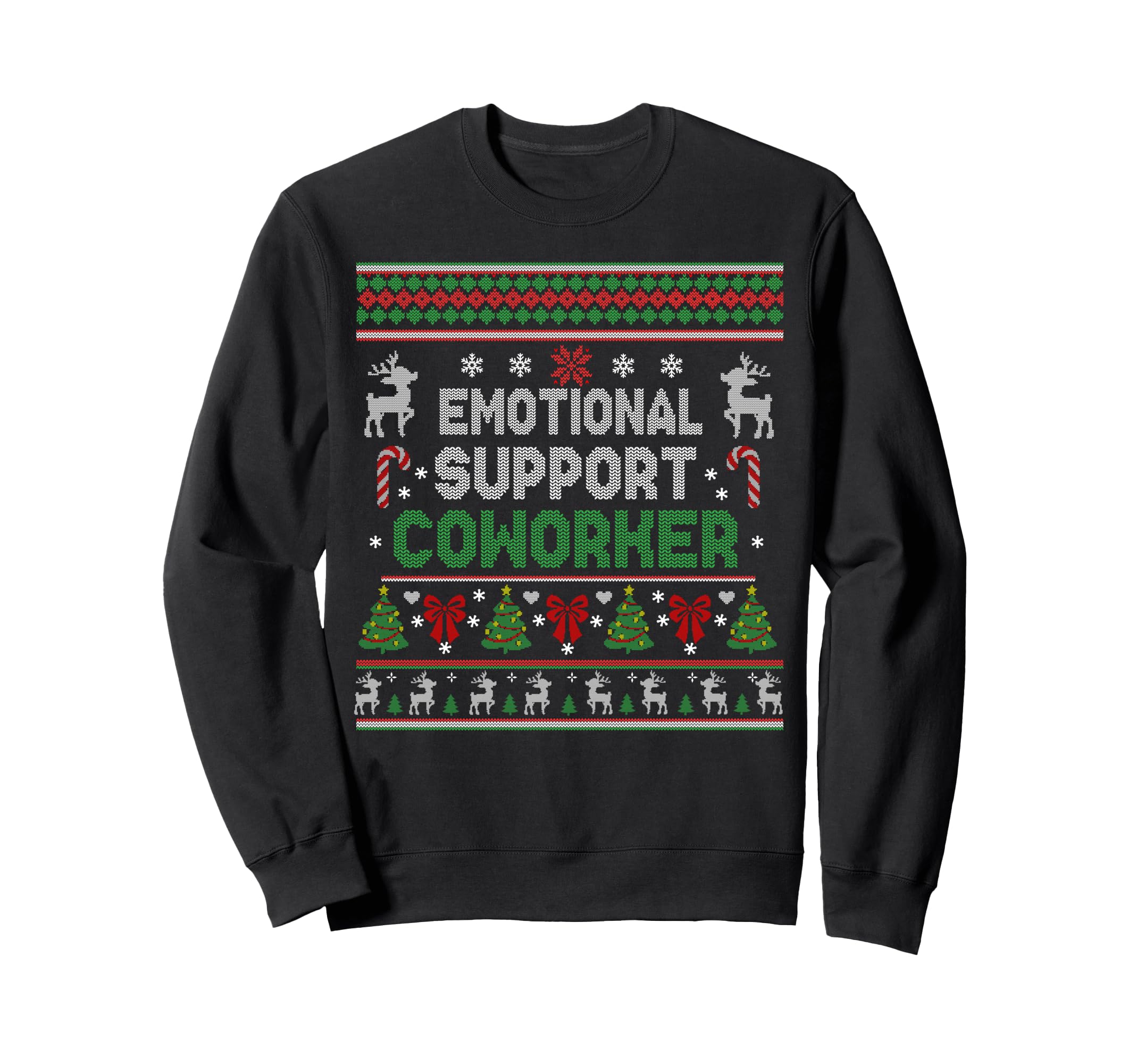 Emotional Support Coworker Funny Ugly Sweatshirt - Streetwear Style Unisex - T-Shirt, Sweatshirt, Hoodie