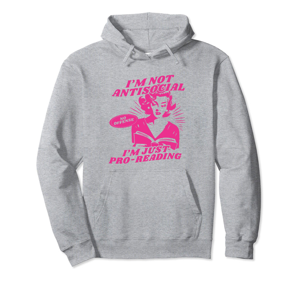 Funny Antisocial Book Club Introvert Hoodie - Minimalist Print for Adults - T-Shirt, Sweatshirt, Hoodie