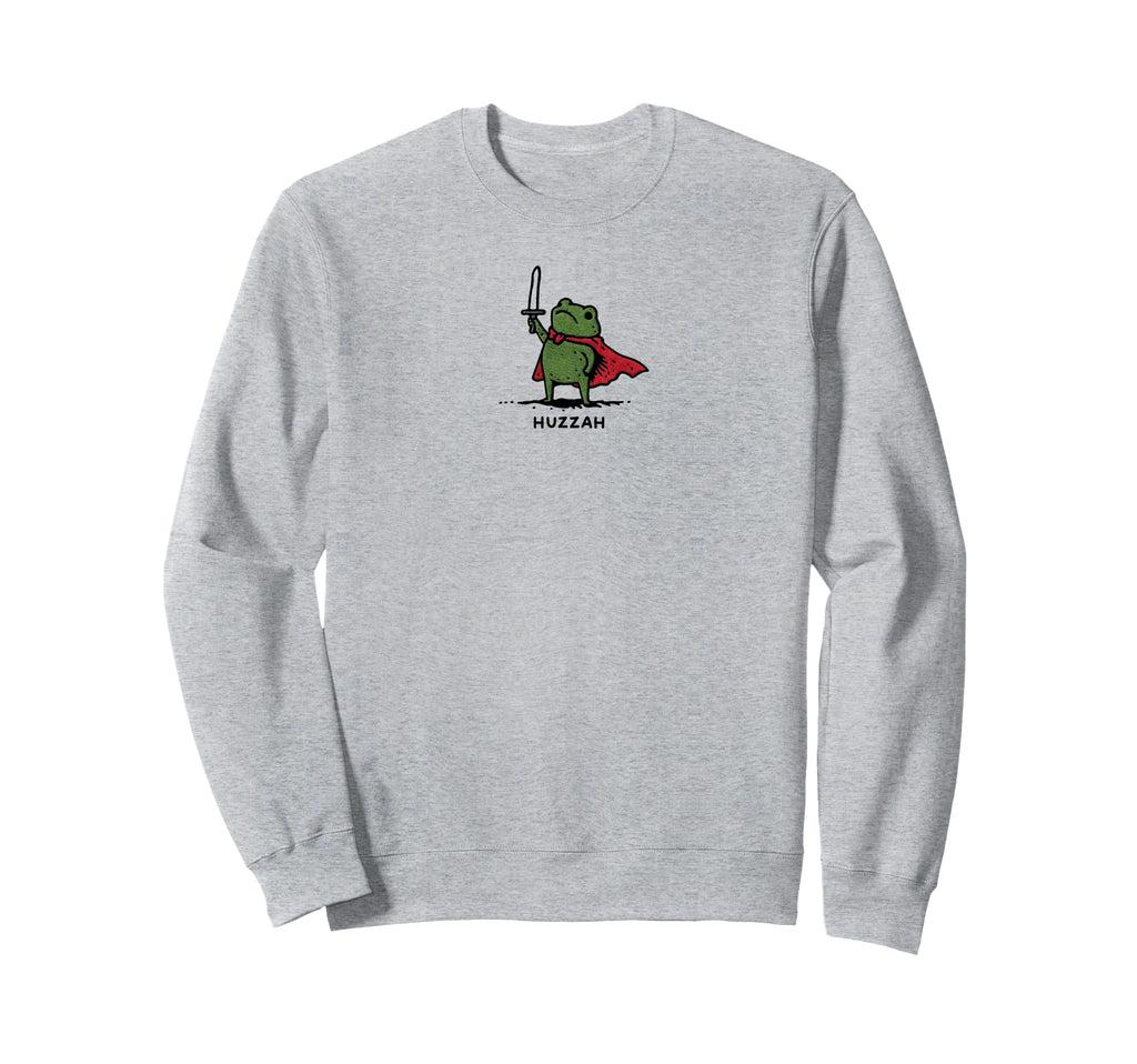Huzzah Frog Knight Funny Sword Meme Sweatshirt - Custom Art Print Men Women - T-Shirt, Sweatshirt, Hoodie
