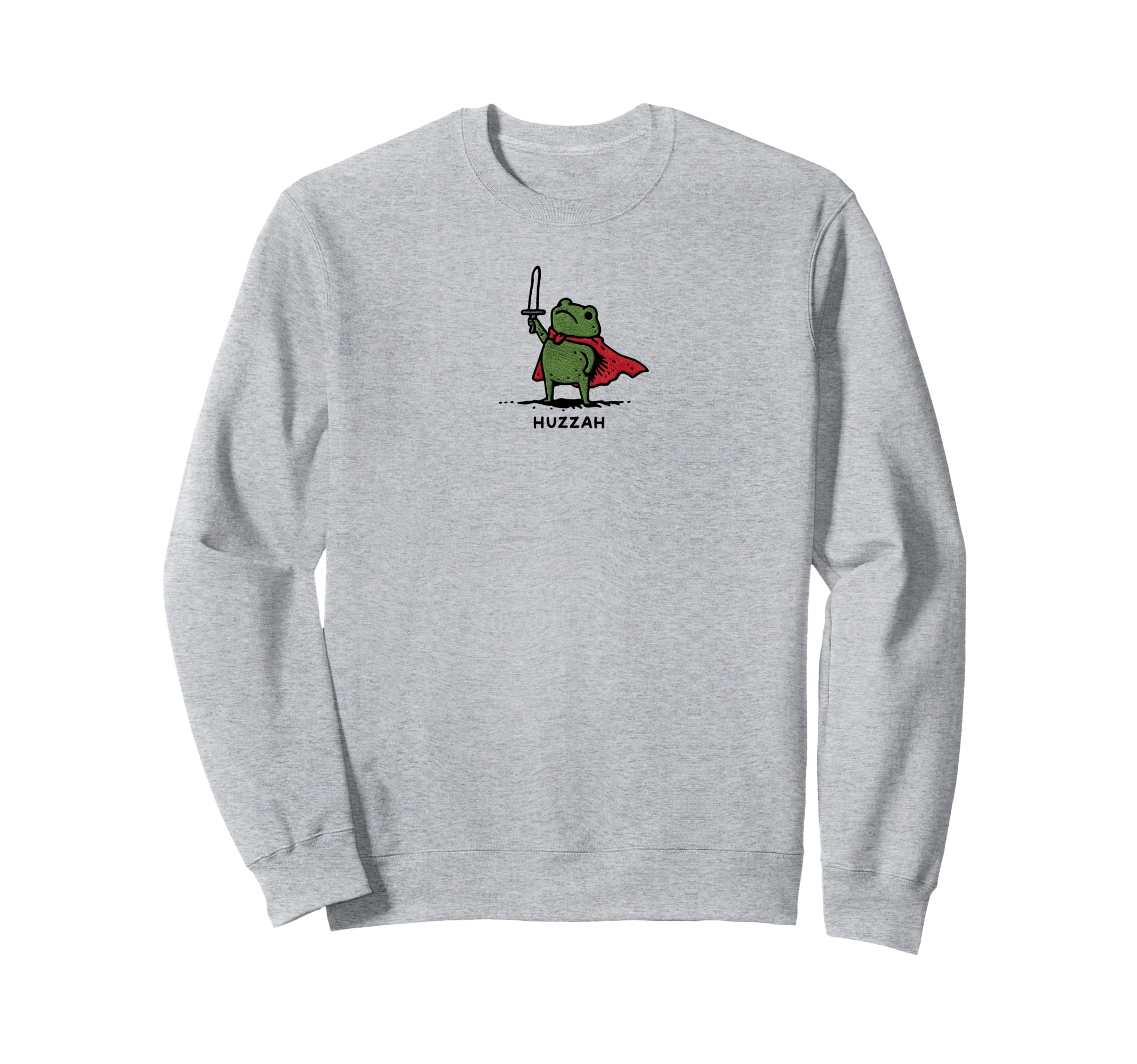 Huzzah Frog Knight Funny Sword Meme Sweatshirt - Custom Art Print Men Women - T-Shirt, Sweatshirt, Hoodie
